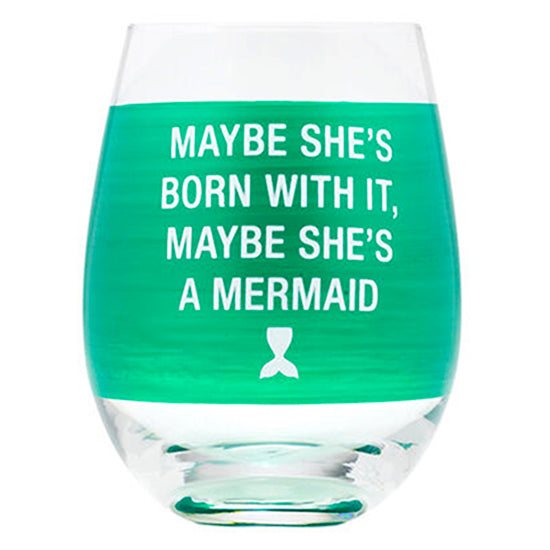 Born With It - Stemless Wine Glass