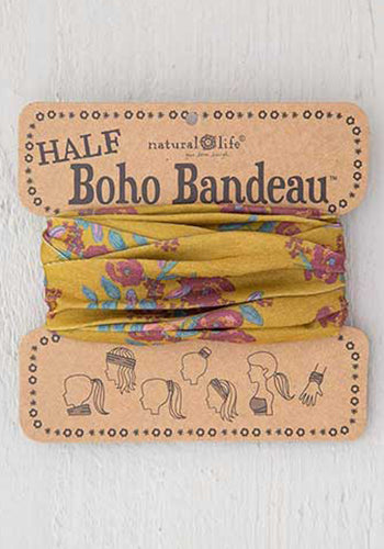 Half Boho Bandeau – Gold Plum Blooms