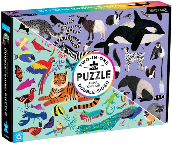 Animal Kingdom 2 in 1  Puzzle - 100 piece