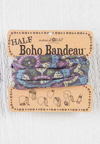 Half Boho Bandeau – Blue & Cream Mandala