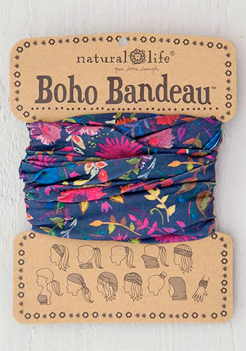 Boho Bandeau - Navy Wildflowers