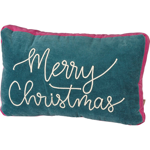 Merry Christmas Velvet Pillow