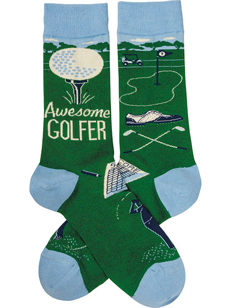 Awesome Golfer Crew Socks
