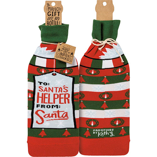 Santa's Helper Bottle Sock
