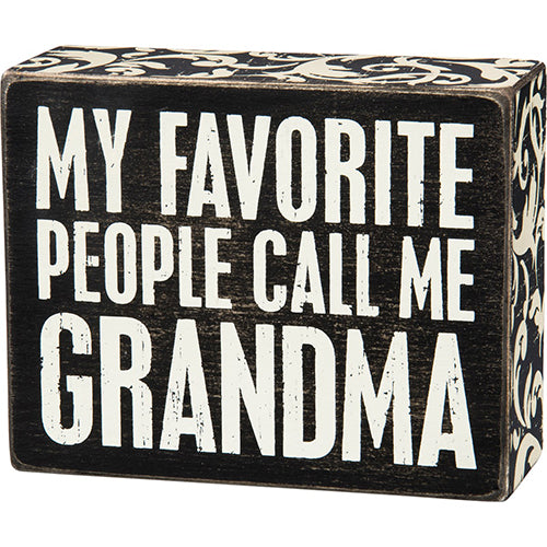 Call Me Grandma Box Sign